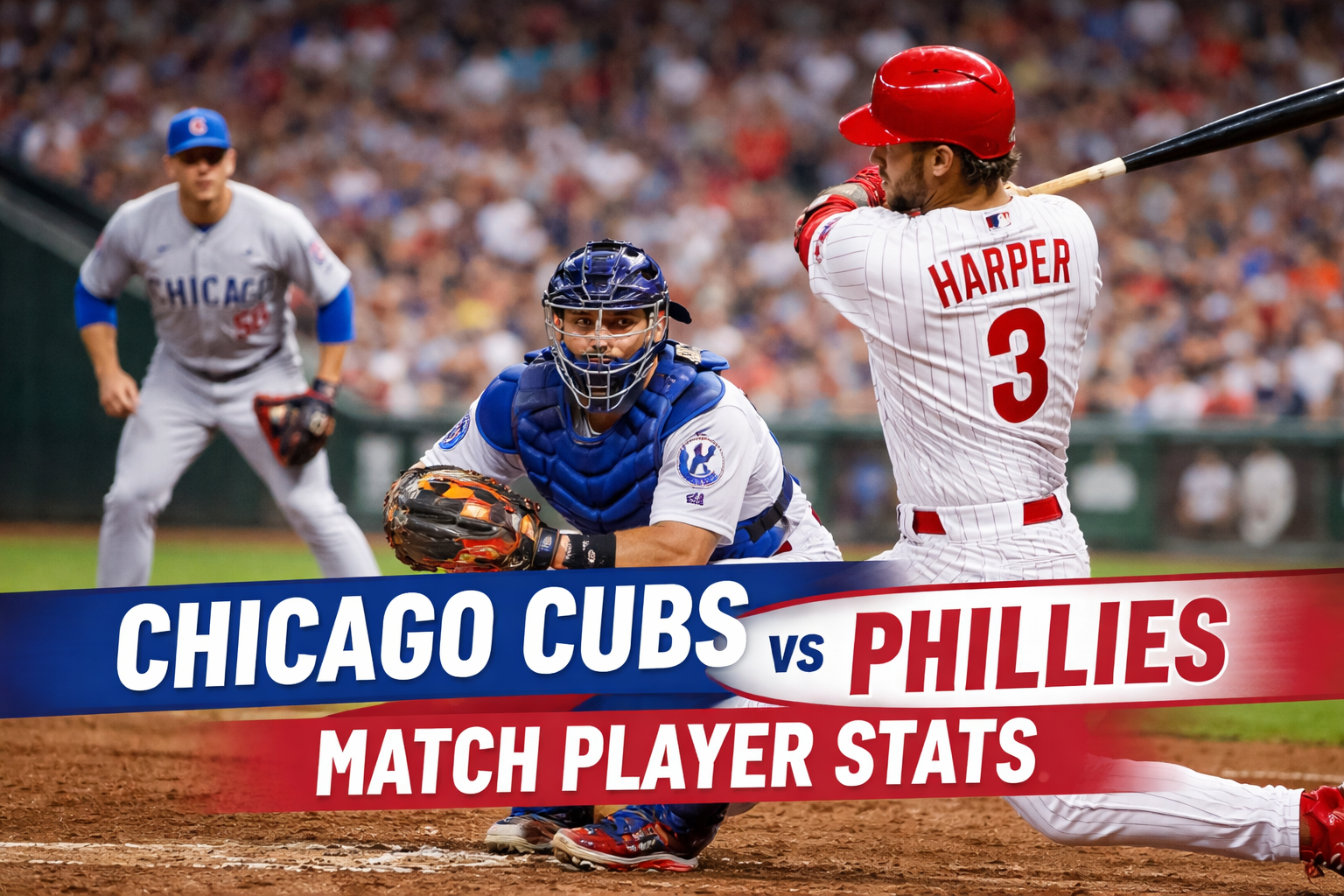Chicago Cubs vs Phillies Match Player Stats