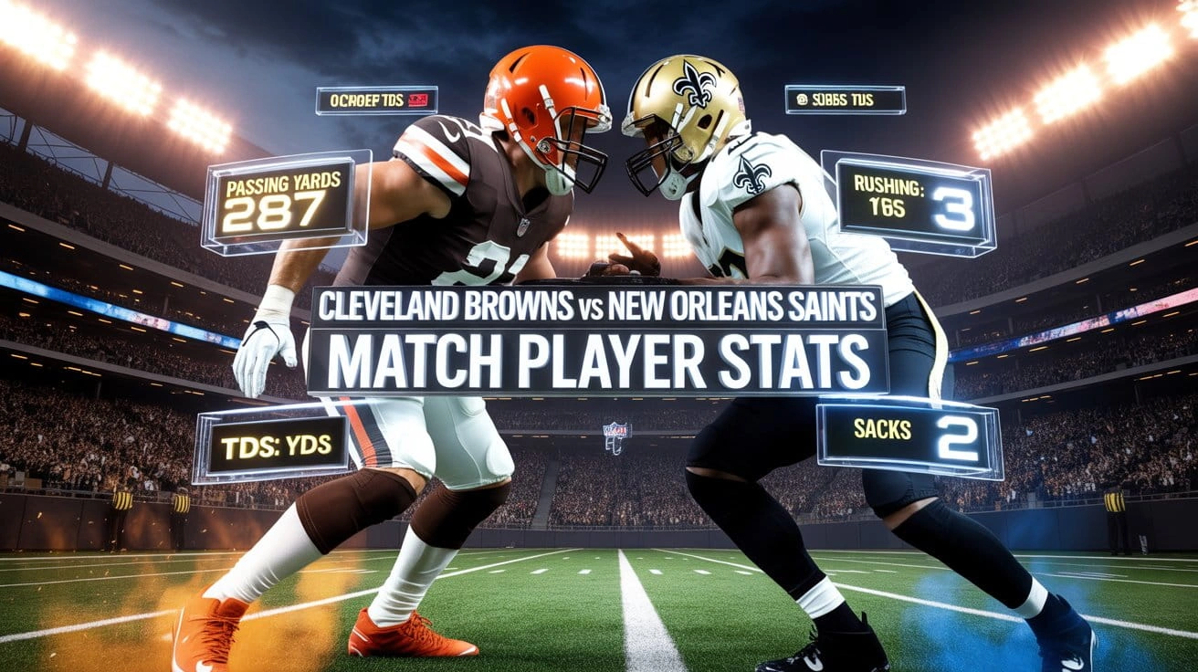 Cleveland Browns vs New Orleans Saints Match Player Stats
