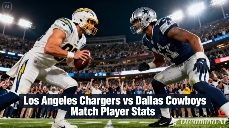 Los Angeles Chargers vs Dallas Cowboys Match Player Stats