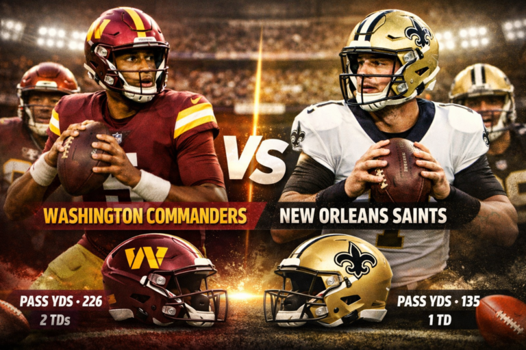 Washington Commanders vs New Orleans Saints Match Player Stats